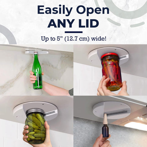 EZ Off one-handed use eases lid tasks for weak hands and arthritis.