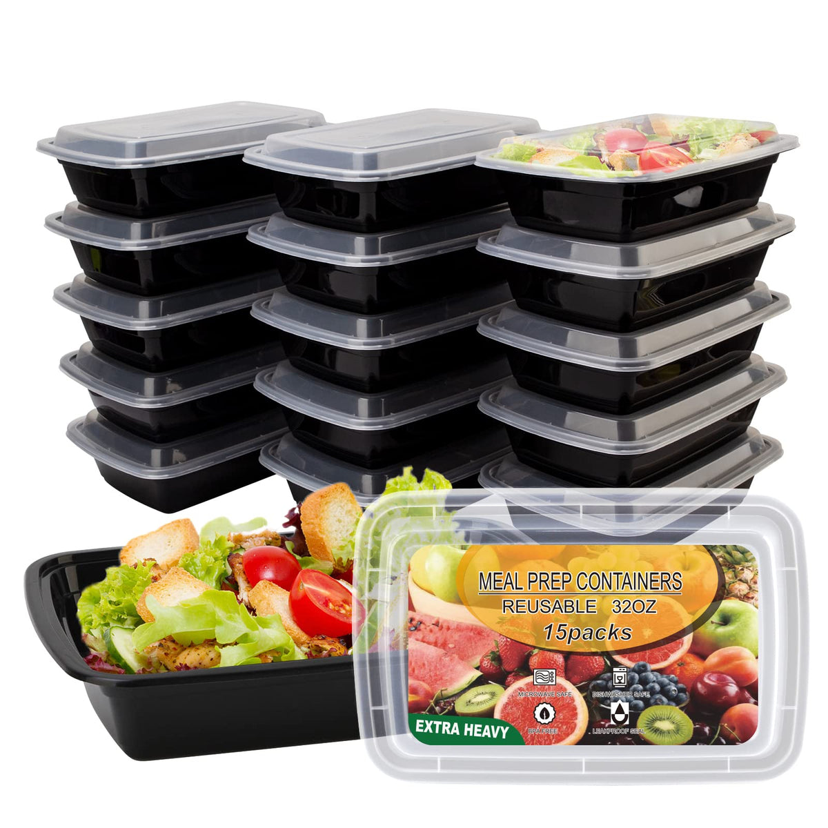 Ezalia 32oz meal prep container ready for organized lunches on the go.