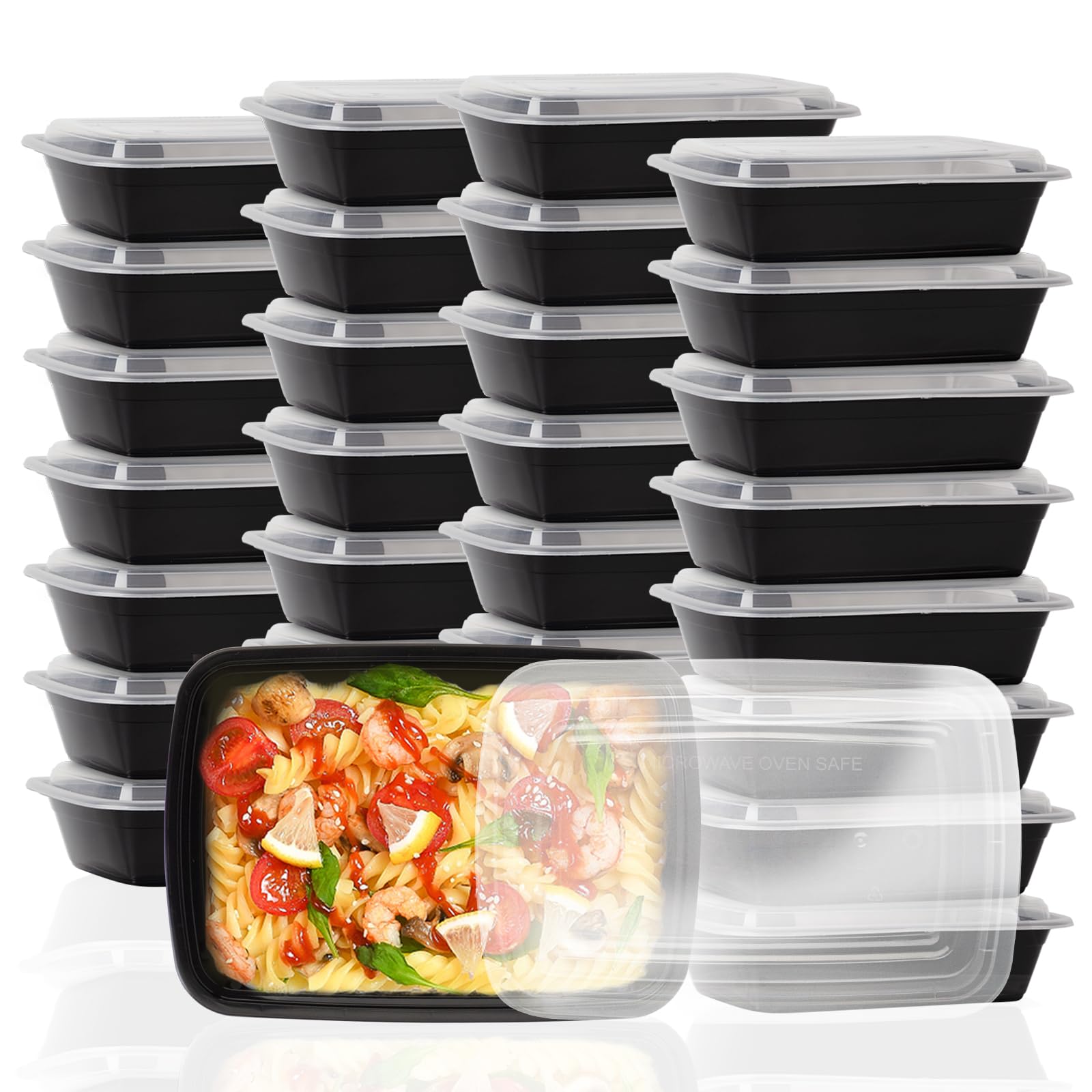 Ezalia 38oz meal prep container front view for easy weekly meal planning