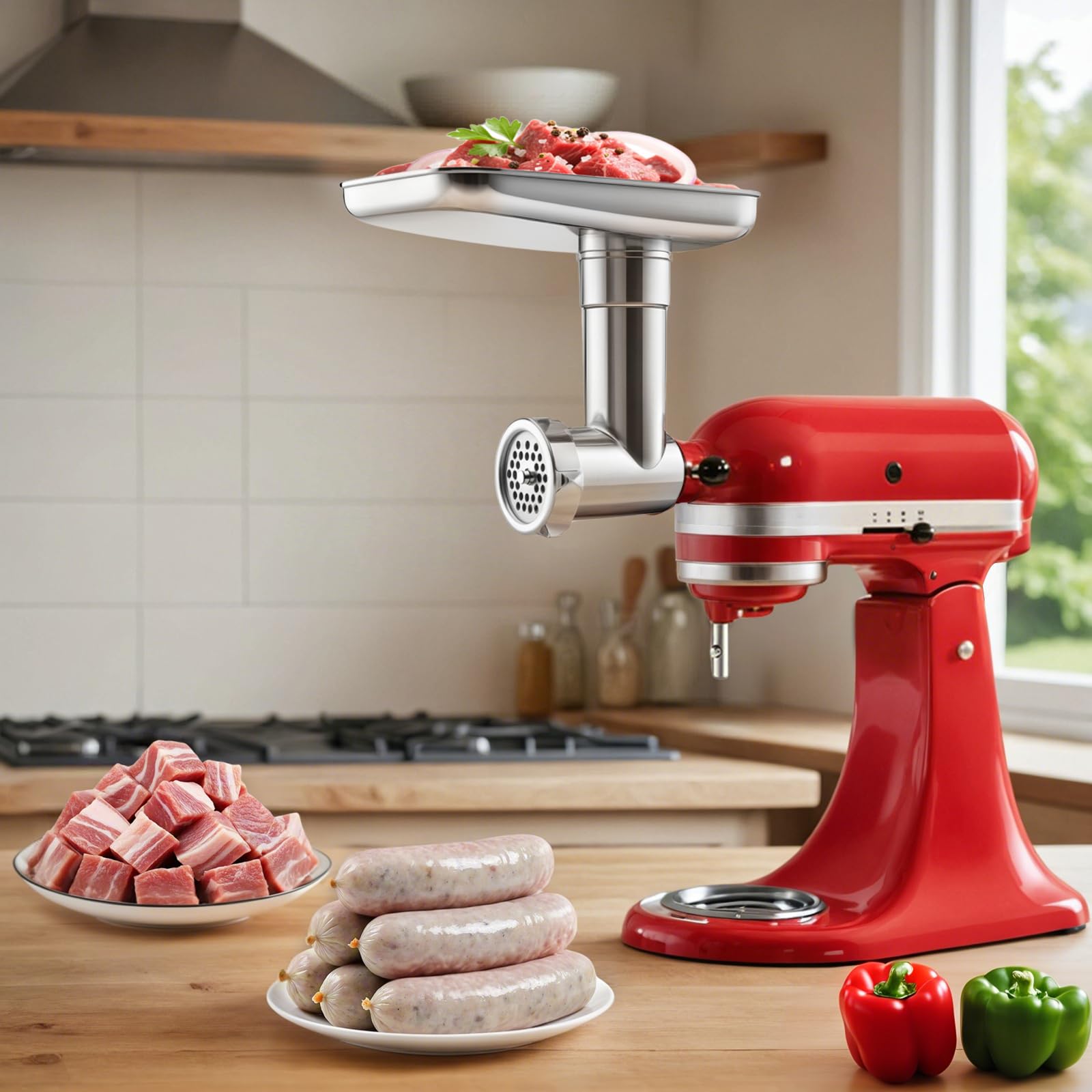 Ezato sausage stuffer holder keeps attachments organized