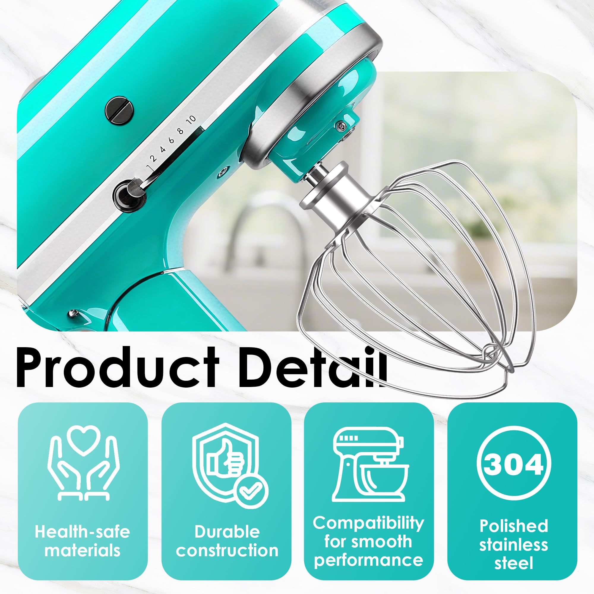 Ezato tilt-head compatibility with 4.5-5QT KitchenAid models for easy upgrades