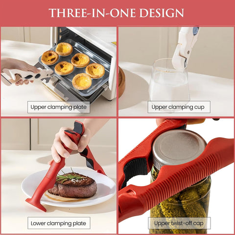 EZBNG hot plate gripper lock with silicone sleeves prevents burns during handling.