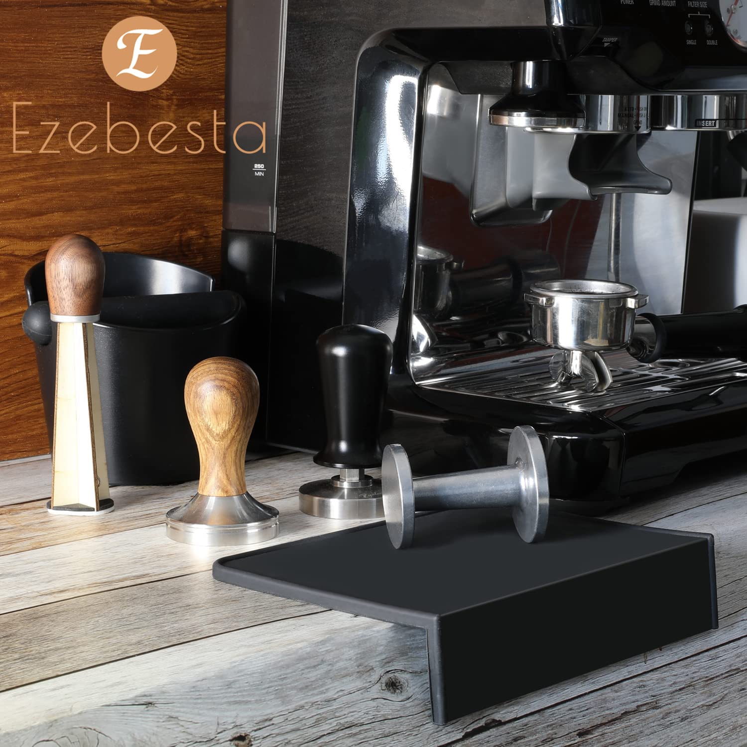 Ezebesta anti-slip tamping platform minimizes slips on busy counters