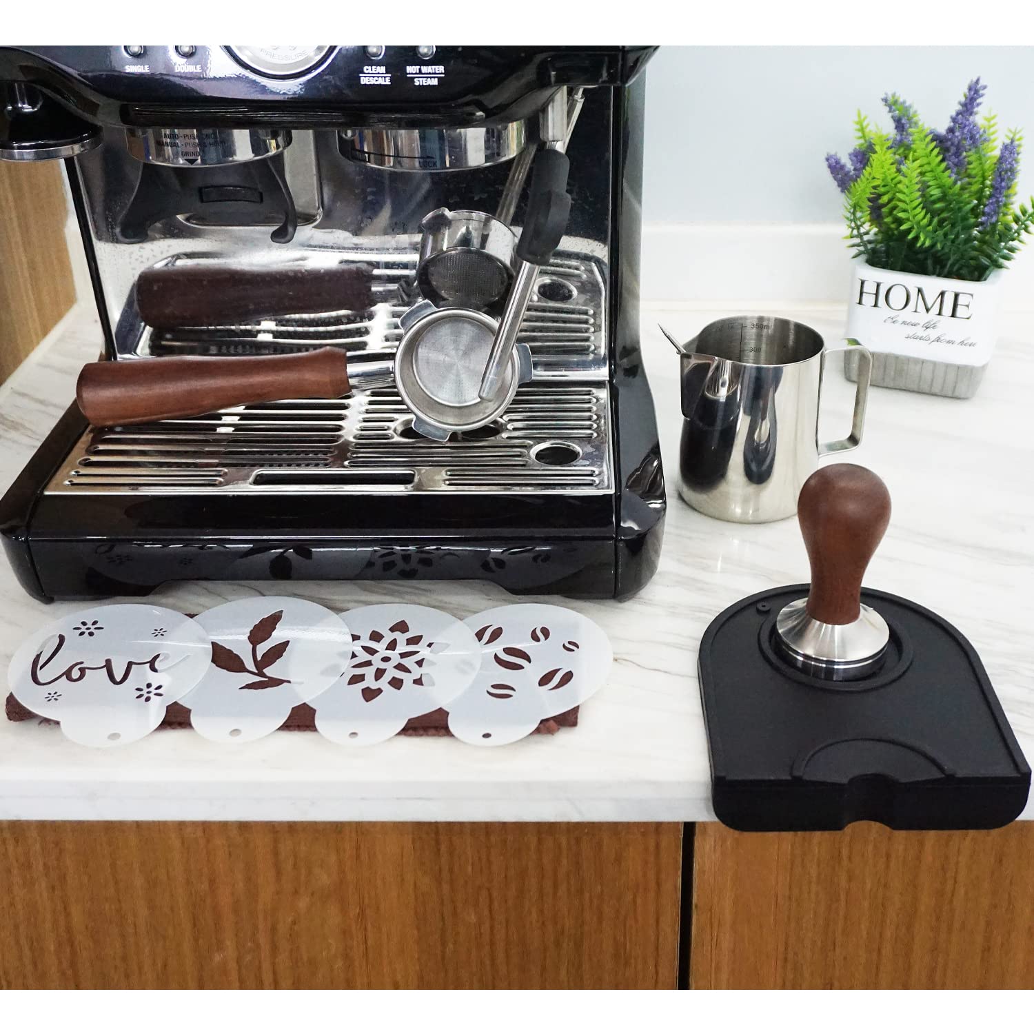 Ezebesta complete barista kit ready for espresso art at home.
