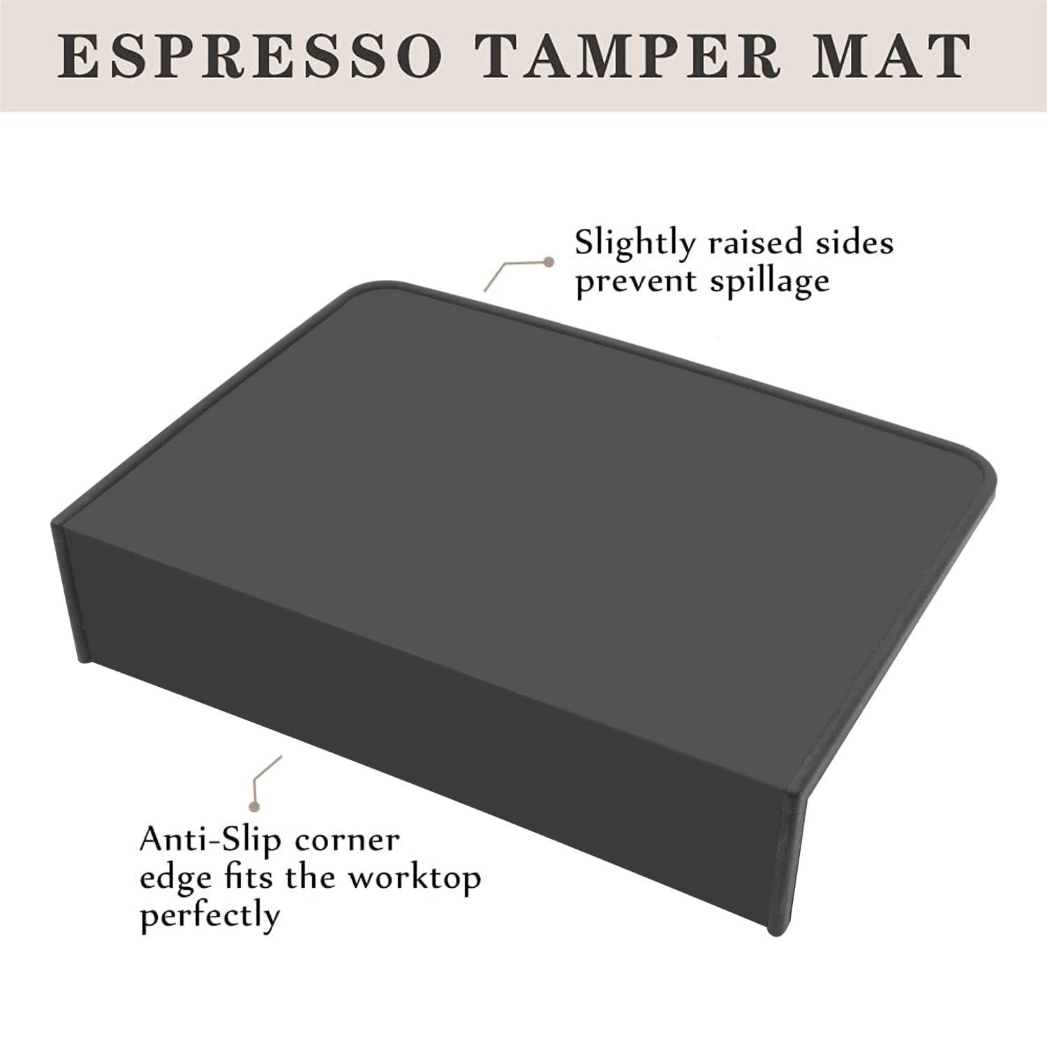 Ezebesta dishwasher-safe coffee mat simplifies cleaning after a busy espresso session