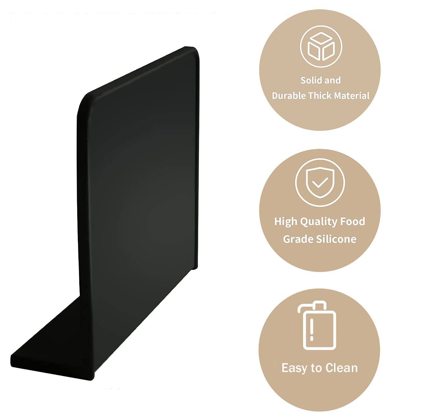 Ezebesta easy-clean silicone mat wipes down quickly, resisting coffee residue