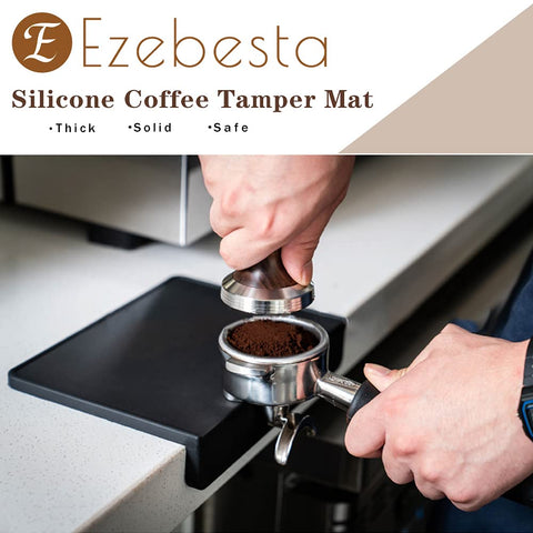 Ezebesta tamper station non-slip base keeps portafilter steady during pressing