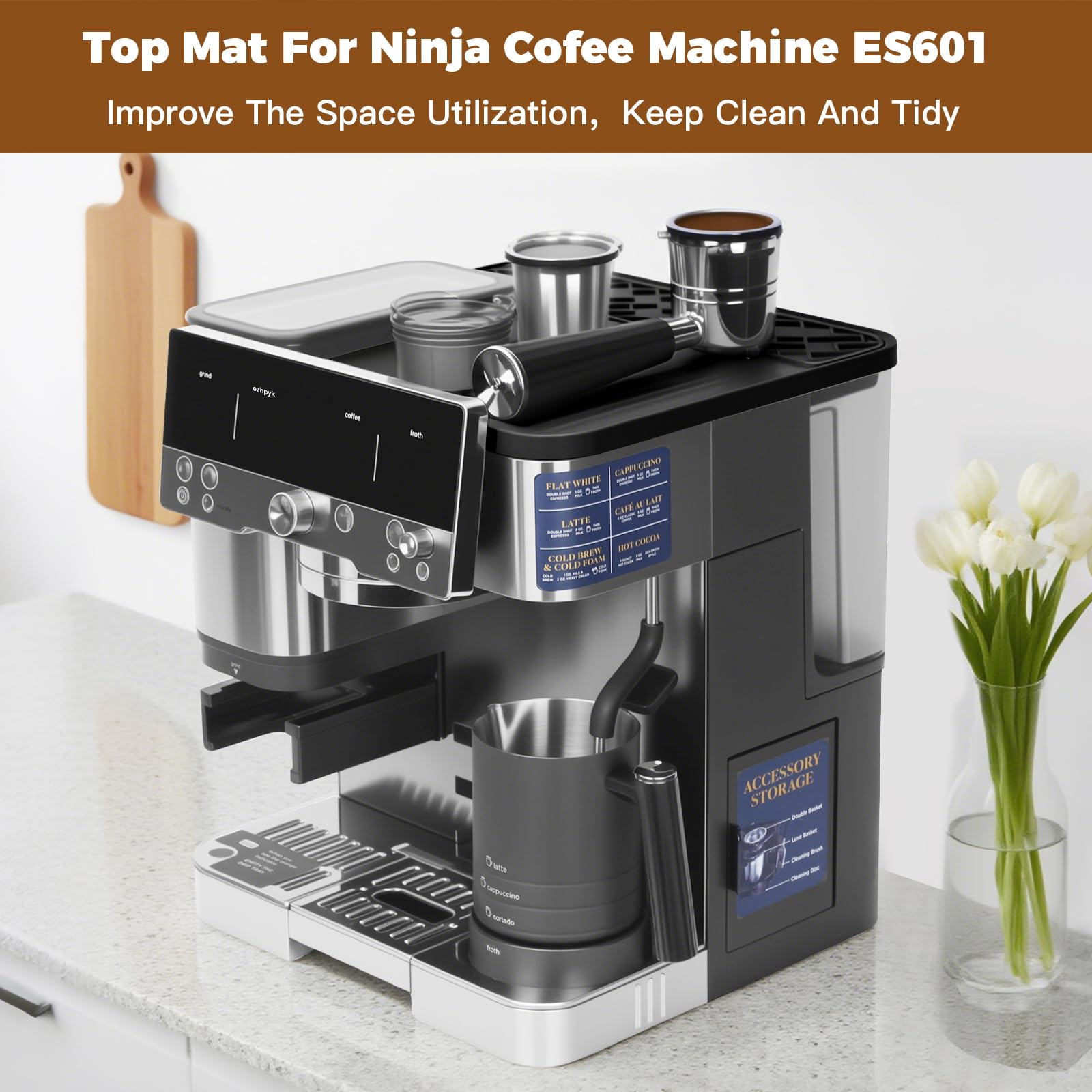 EZHPYK top mat with edge design stays snug and secure on the machine.