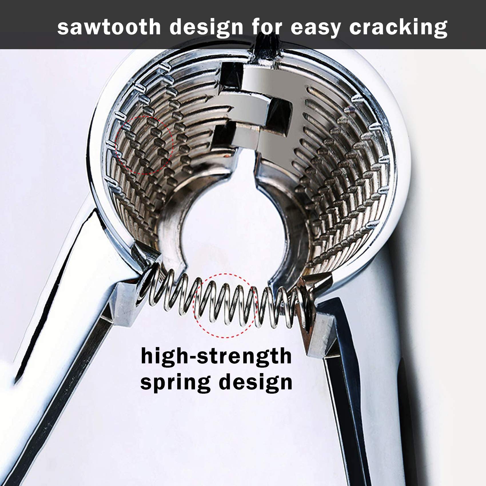 EZiKitchen pliers‑style nut cracker handle; ergonomic and comfortable.
