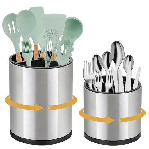 Ezmixcoop 2-pack utensil holder with 360° rotation for quick tool access.