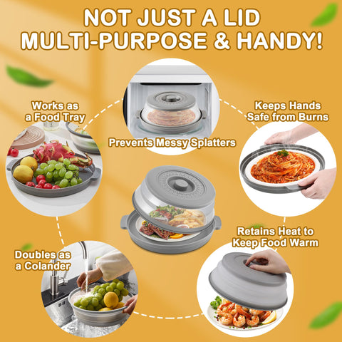 EZMO multi-use cover doubles as a colander for rinsing produce