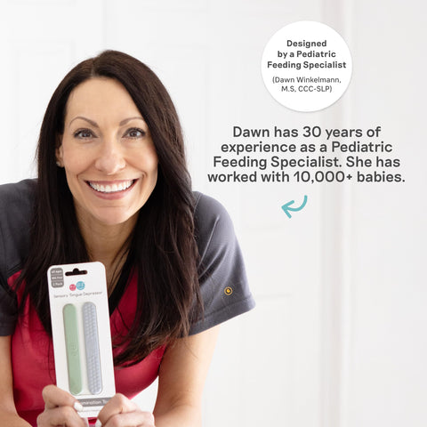 ezpz Tiny Pops silicone sleeve facilitates gentle release of popsicles.