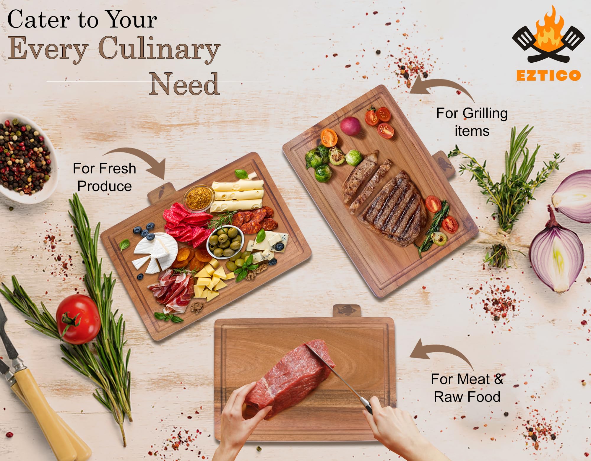 EZTICO serving board in action for cheese and fruit platters