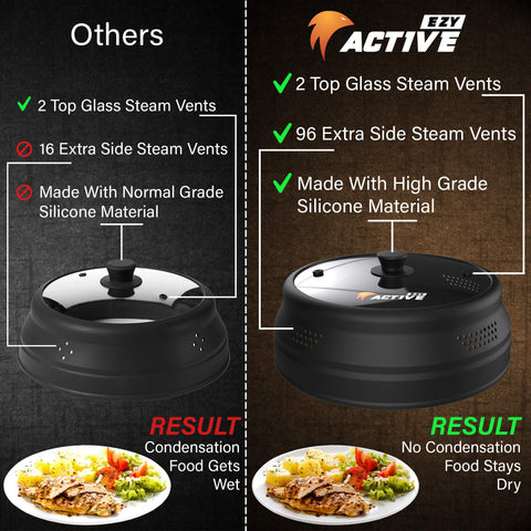 Durable tempered glass and silicone construction of EZY ACTIVE cover.