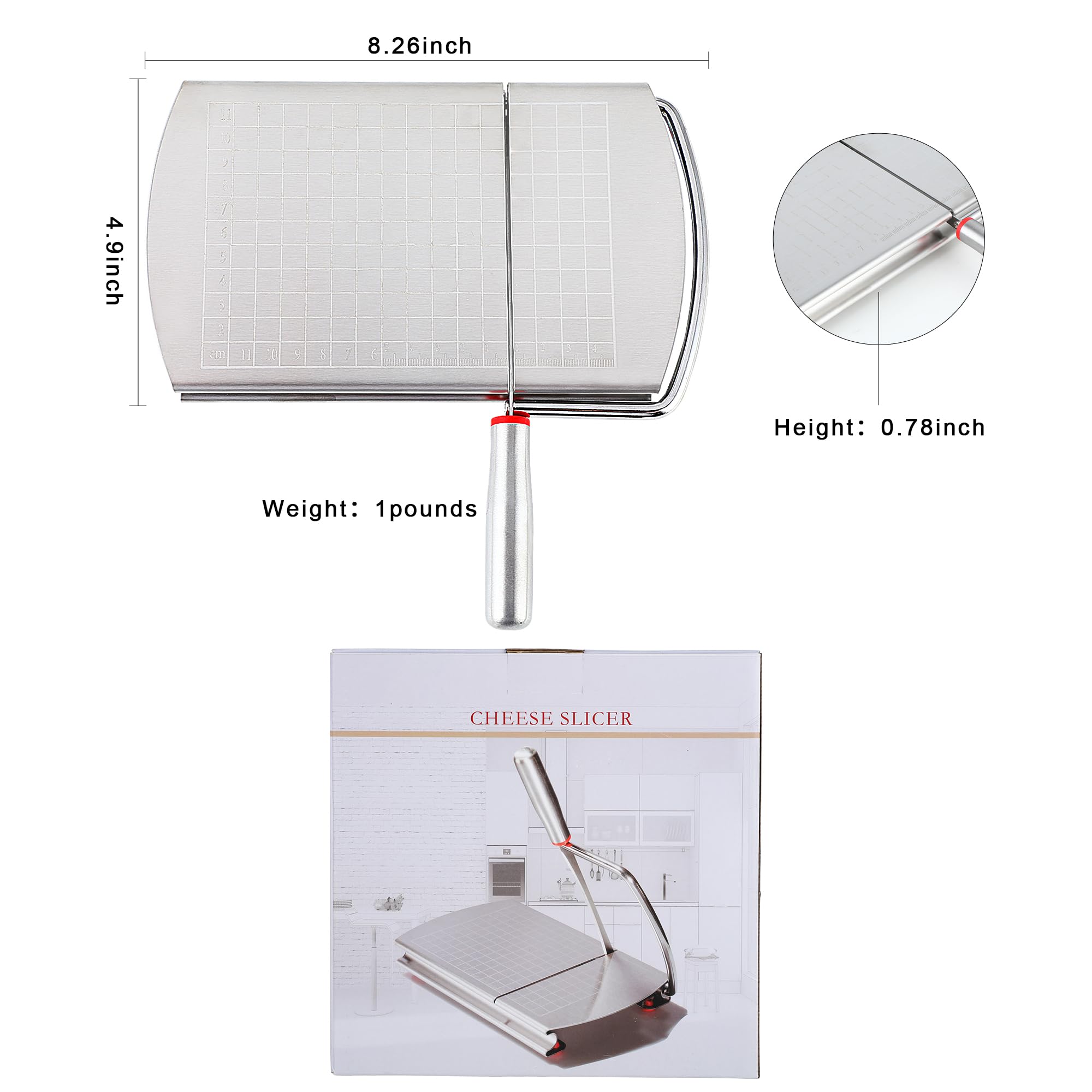 Faat3 Coi4 easy-clean cheese cutter, dishwasher friendly
