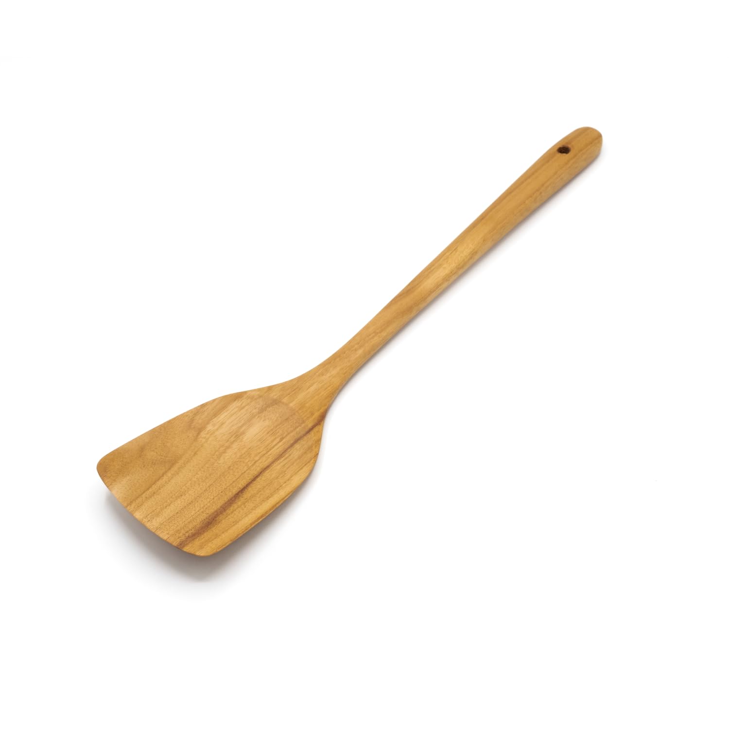 FAAY teak wok spatula with long-handle for precise flipping in nonstick pans.