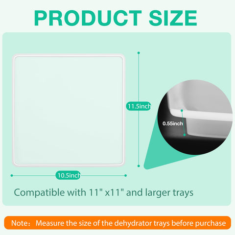 FAAYUCK edge-raised dehydrator sheets prevent spills during yogurt and fruit leather.