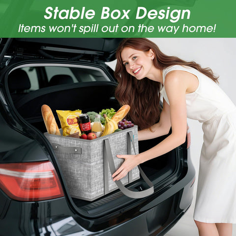 Fab totes easy-clean grey bag that wipes clean after groceries.
