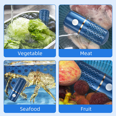 Fabenix meals prep shows washed fruits and vegetables produced by the purifier