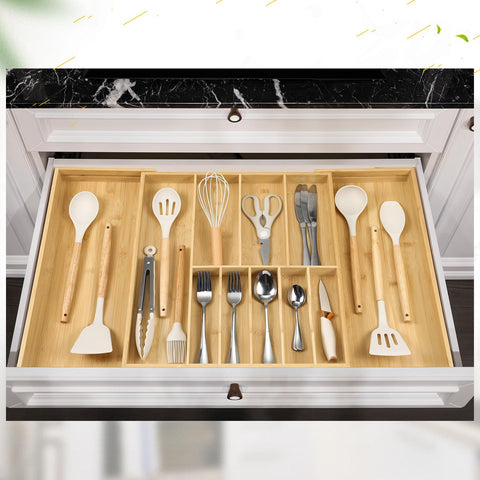 Fabsome silverware organizer easy to clean and maintains bamboo finish