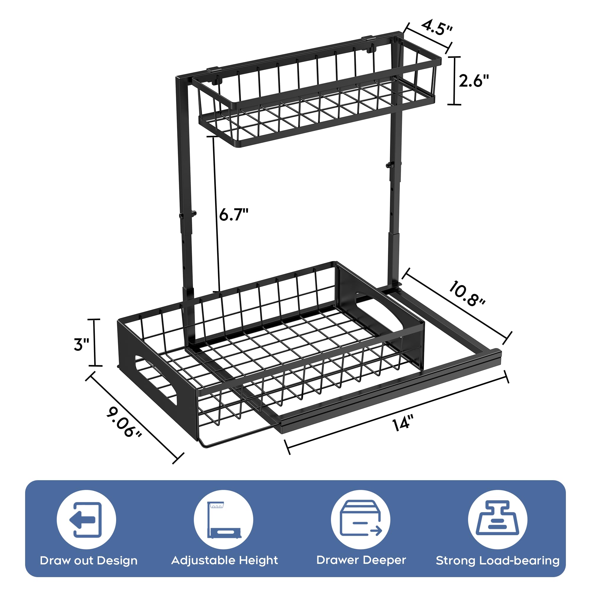 Fabutier 2-pack lower drawer keeps items secure and within reach