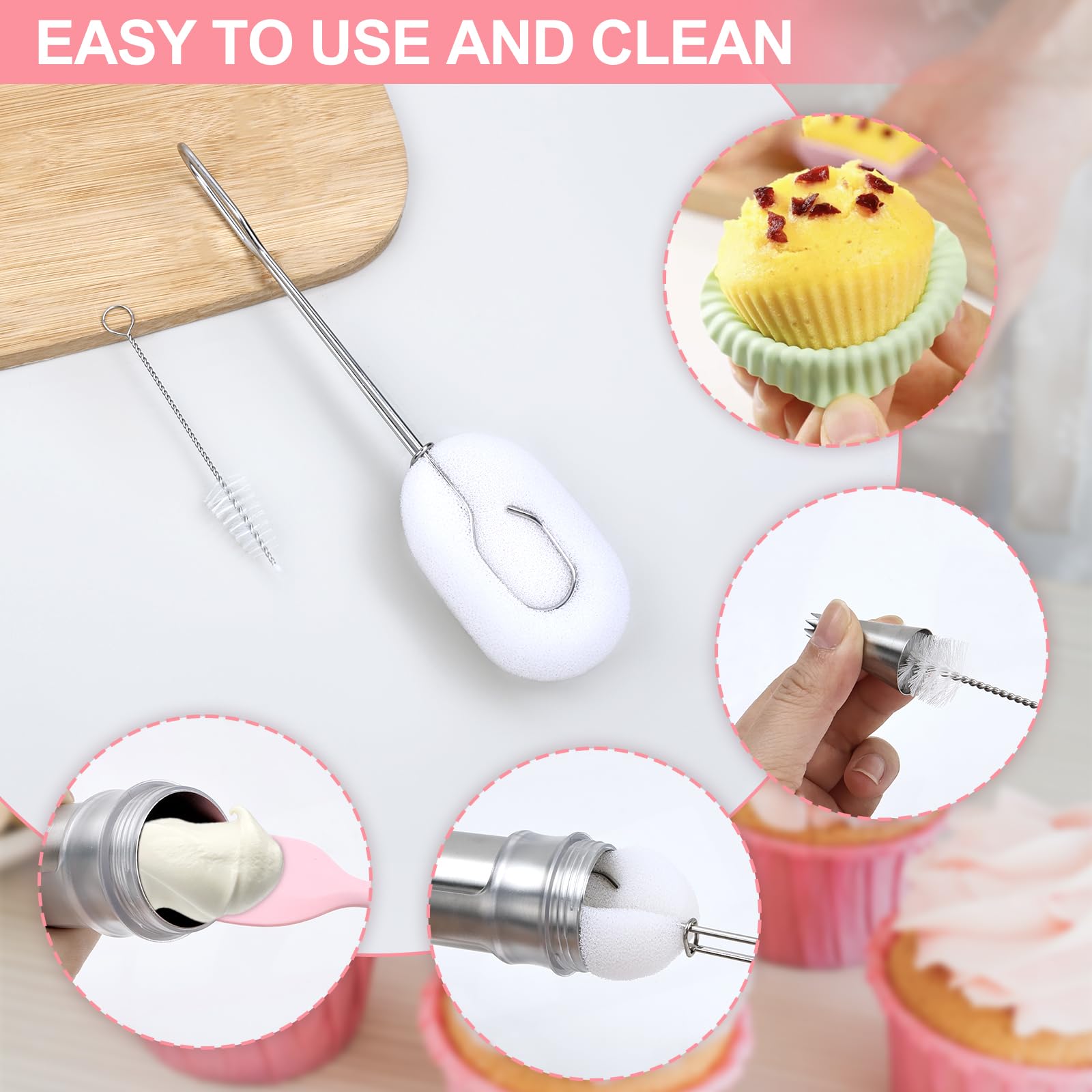 FACIACC cleaning brushes for quick cleanup after decorating sessions