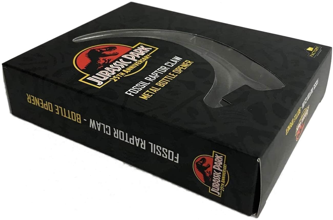 Factory Entertainment Jurassic Park raptor claw bottle opener, in box, ideal gift-ready packaging
