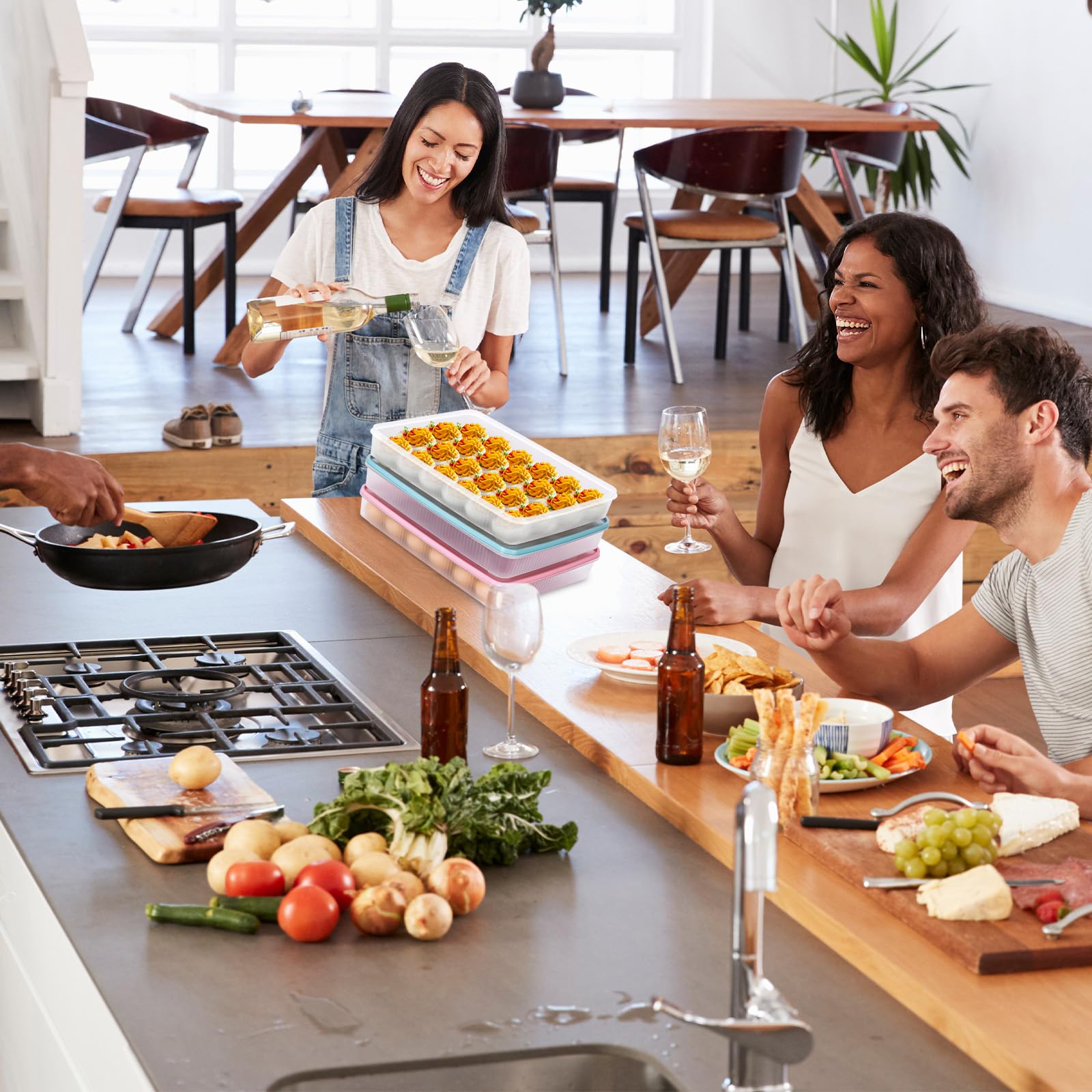 FACULX multi-use egg platter suitable for deviled eggs and snacks.