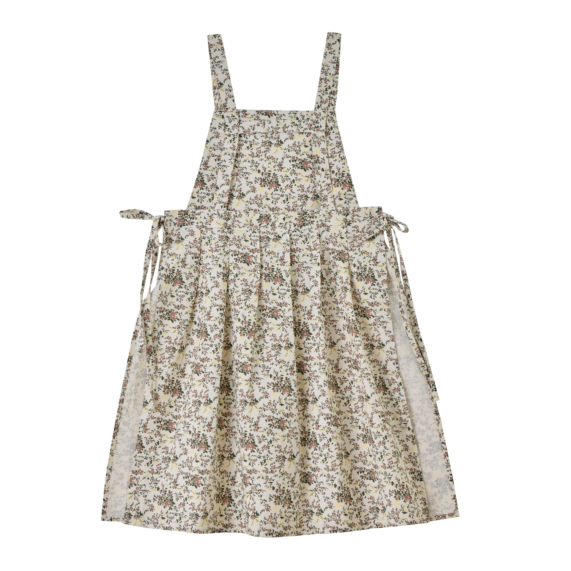 FADUOFA Japanese cotton cross-back apron with pockets for gardening and cooking.