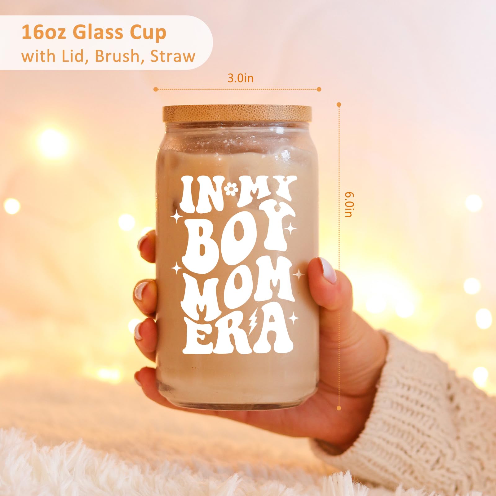 Fairy's Gift Boy Mom Era stainless steel straw included for reusable sipping