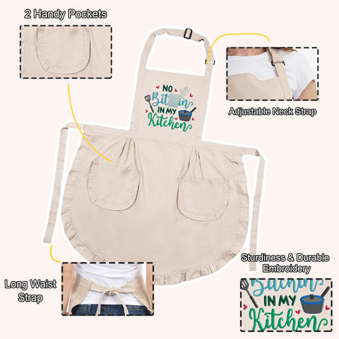 Fairy’s Gift cute embroidered apron for women adds playful style.