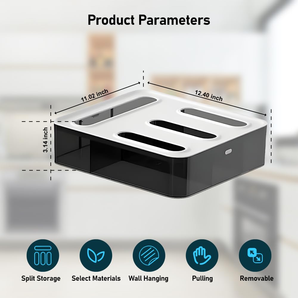 FALAH bag organizer in a drawer interior with large and small compartments