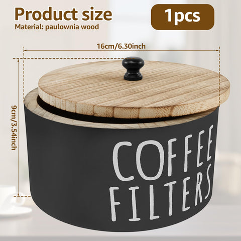 FALESOUL wooden storage box for filters offering ample capacity for different sizes