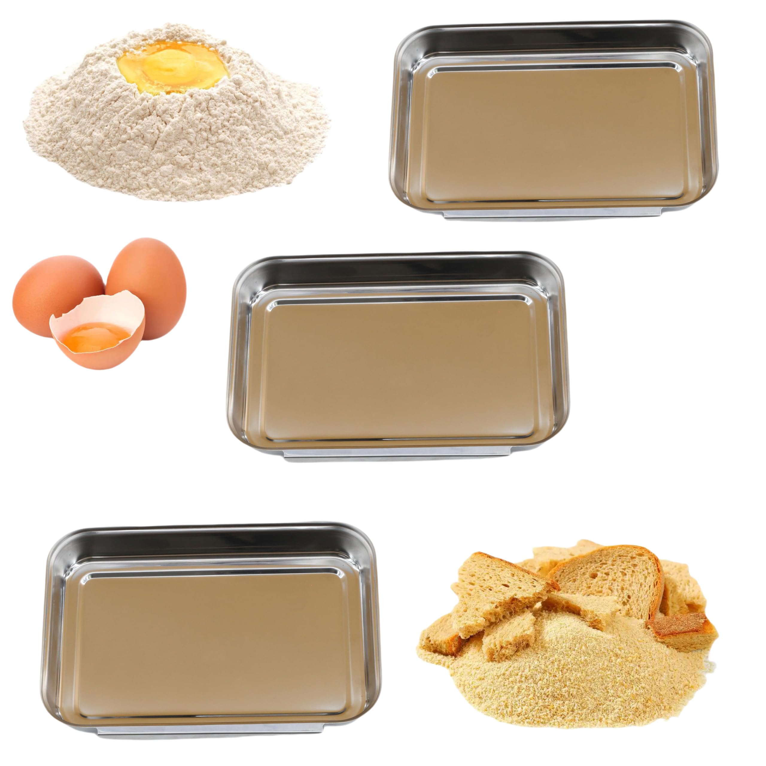 Falichchch breading set stackable design saves cabinet space