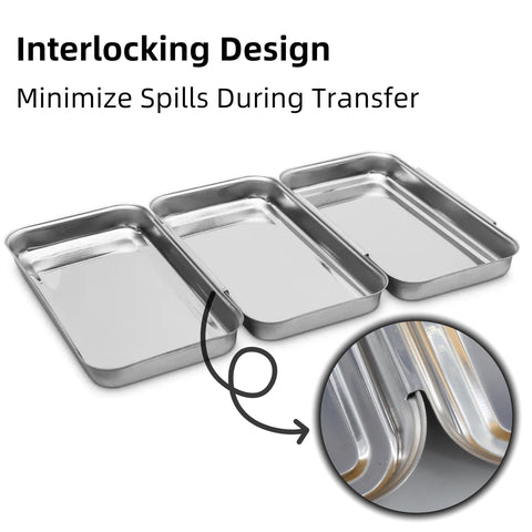 Falichchch breading set stainless steel construction looks durable and polished