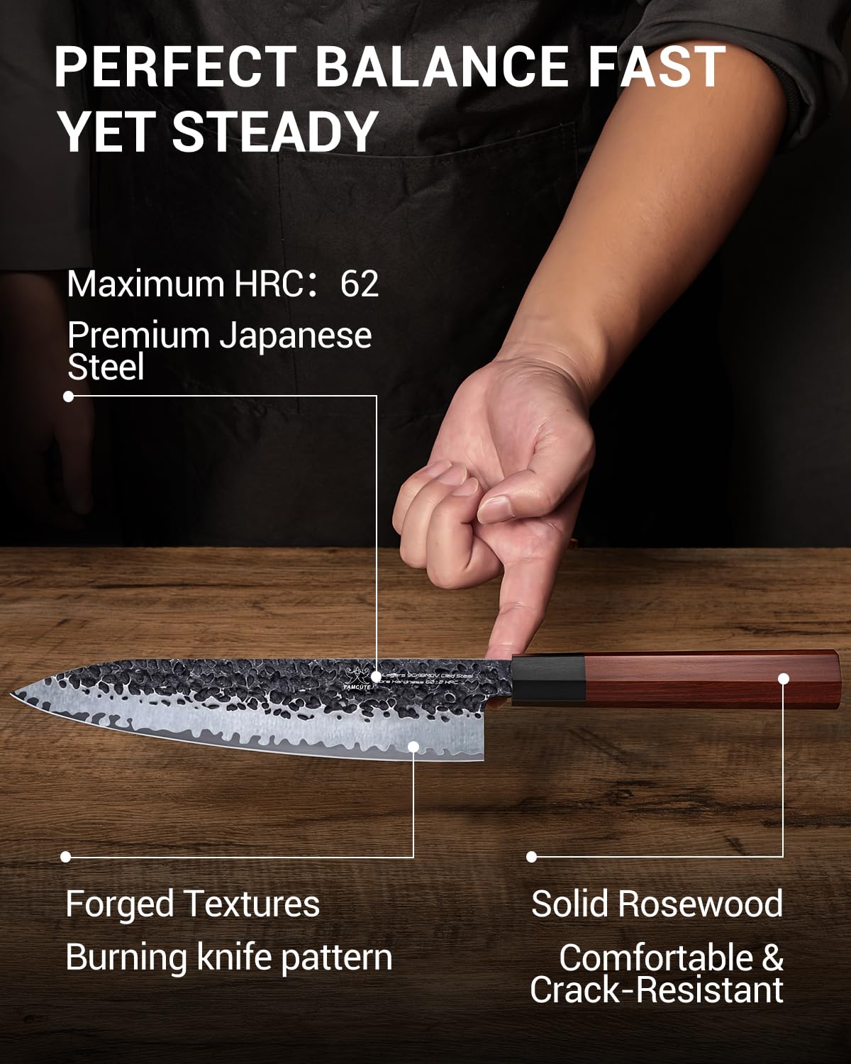 FAMCÜTE rust-resistant electroplating reduces maintenance for daily use.