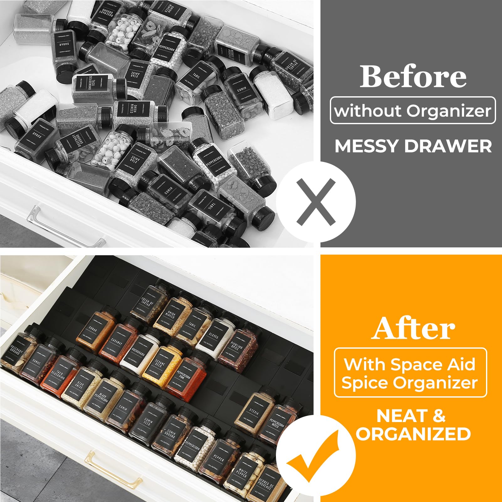 Easy, tool-free assembly to create order in minutes