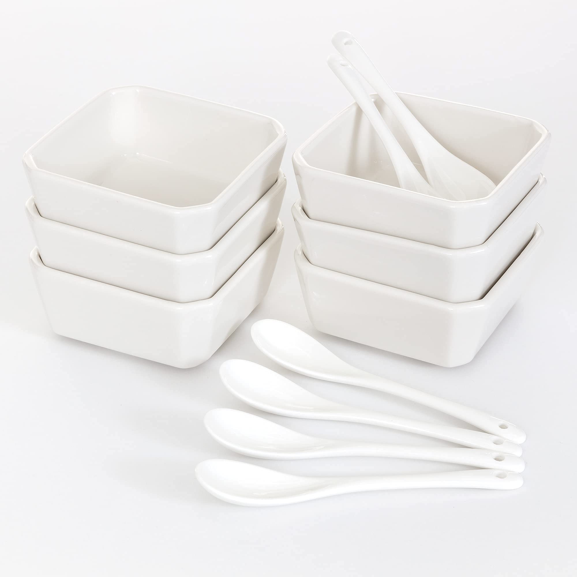 FAMHH six bowls and spoons for coordinated serving.
