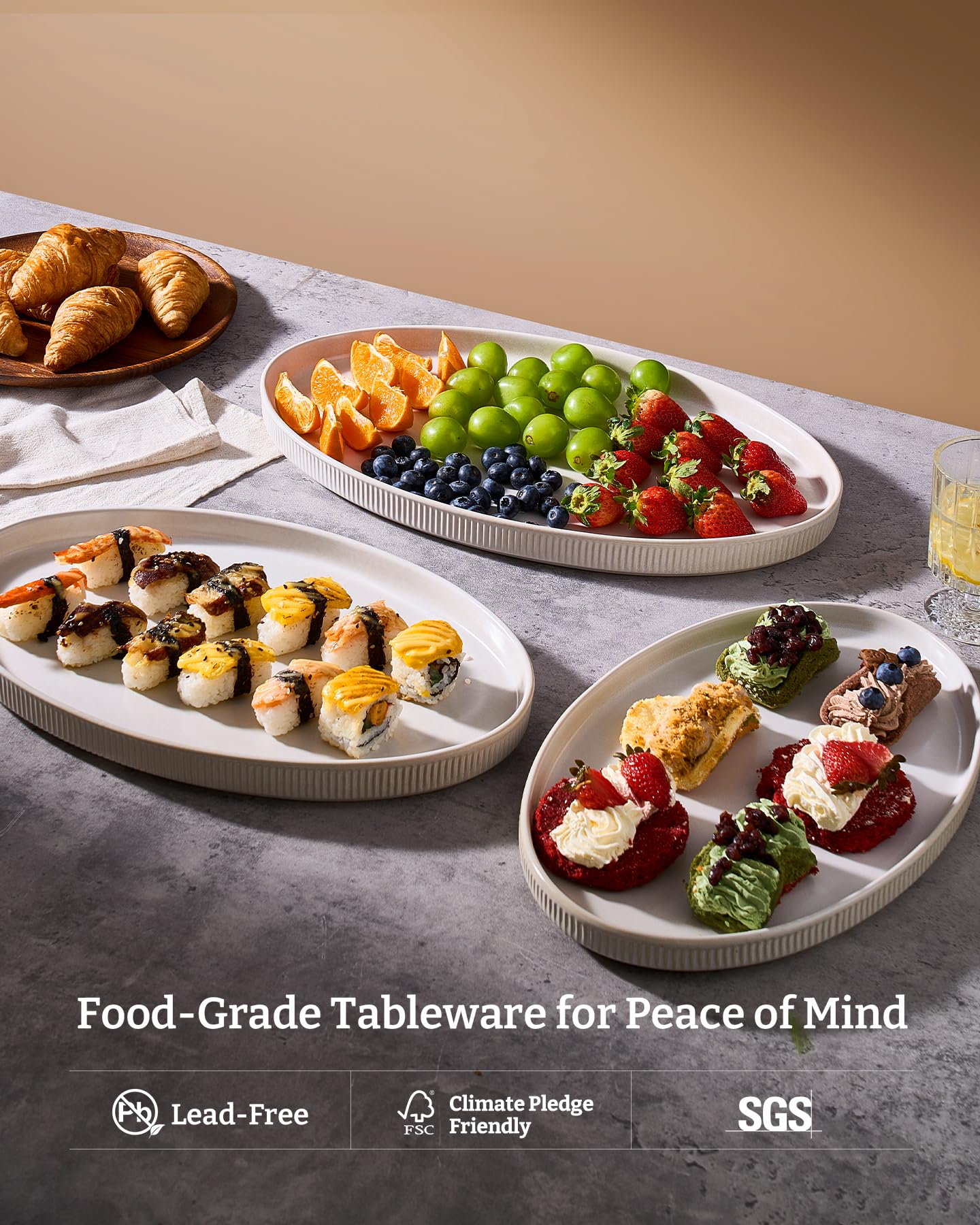 Famiware charcuterie board presentation on an oval platter.