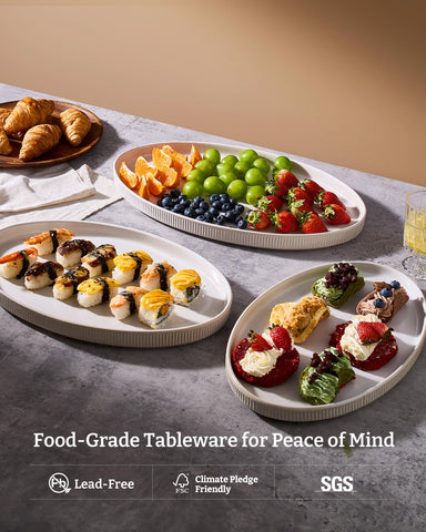 Famiware charcuterie board presentation on an oval platter.
