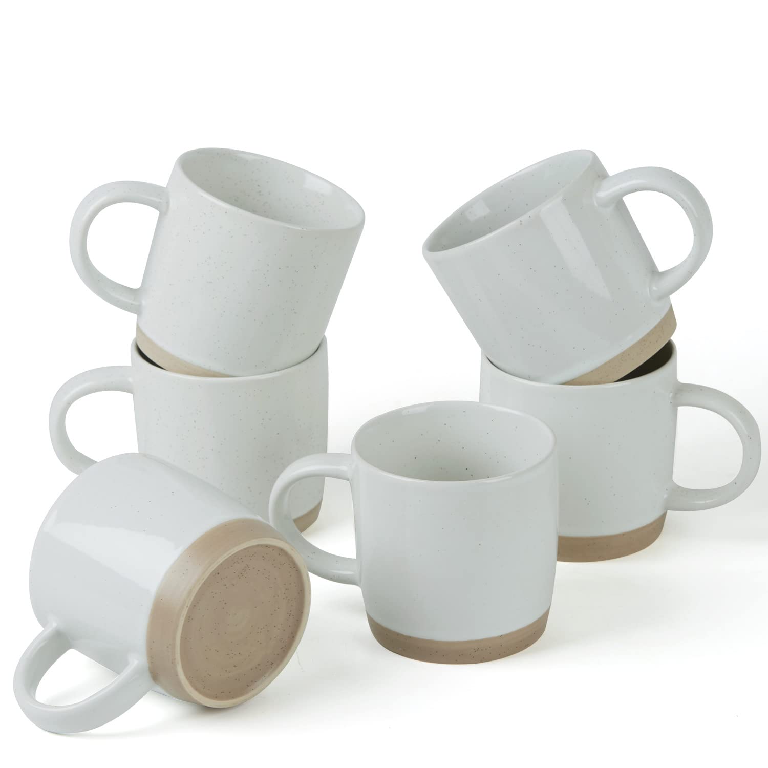 Famiware 13oz coffee mugs set of six with handles for daily use