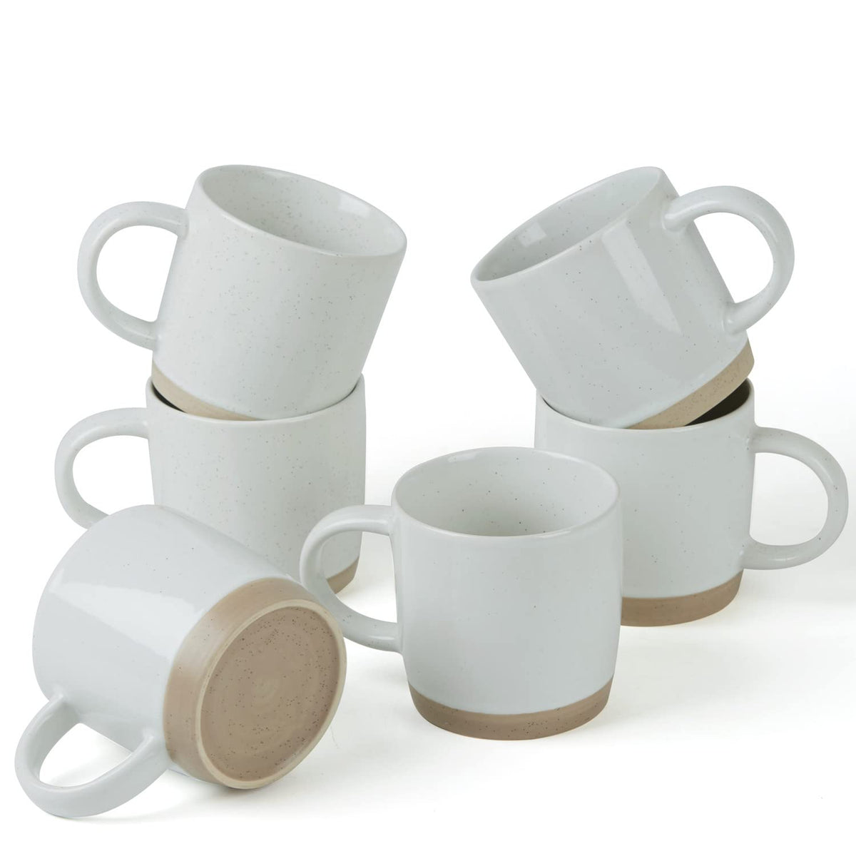 Famiware 13oz coffee mugs set of six with handles for daily use