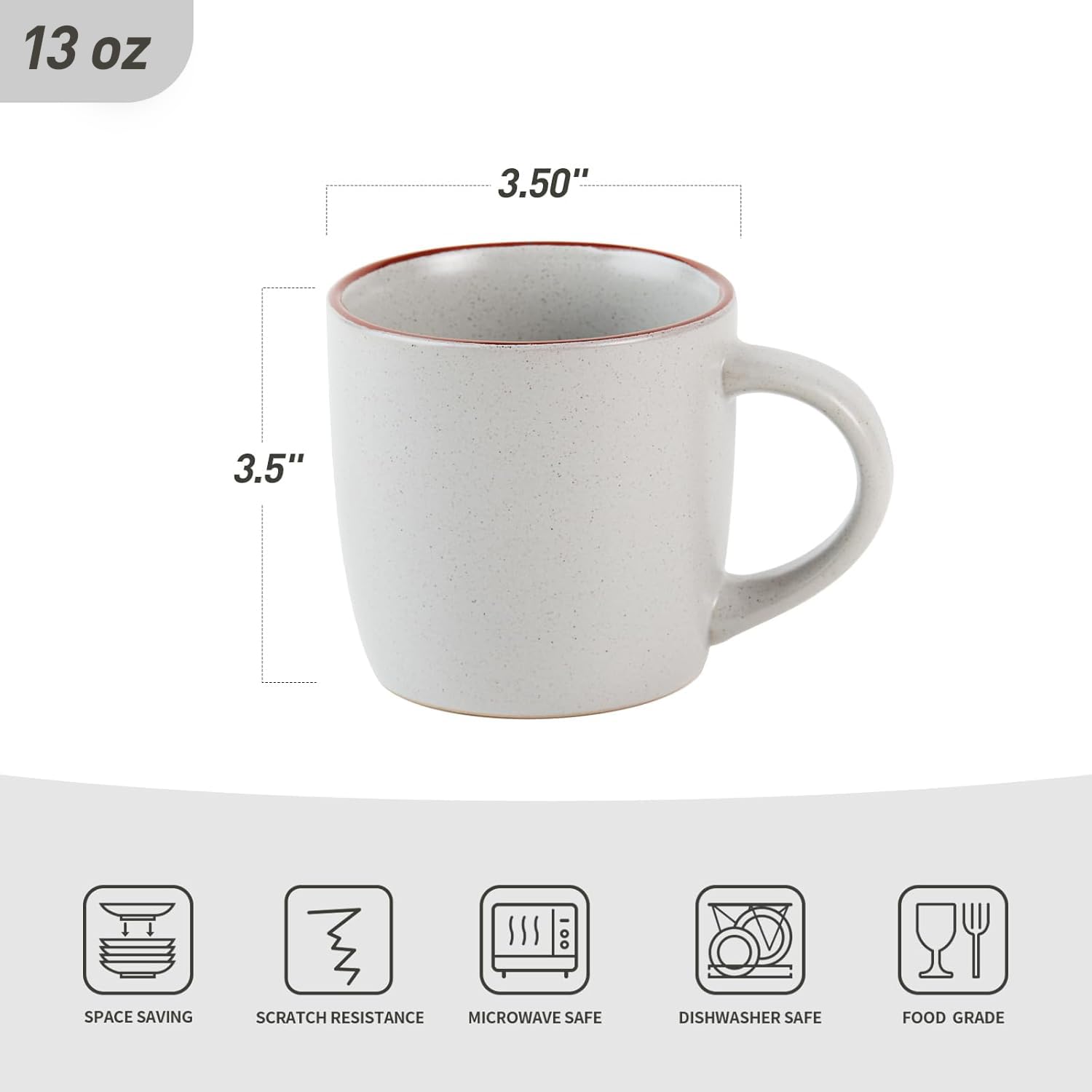 famiware Mercury mug features matte glaze and comfortable handle for easy grip