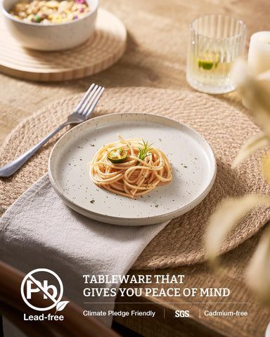 Famiware Meteor dishes are stackable for compact kitchen storage and easy cleanup.