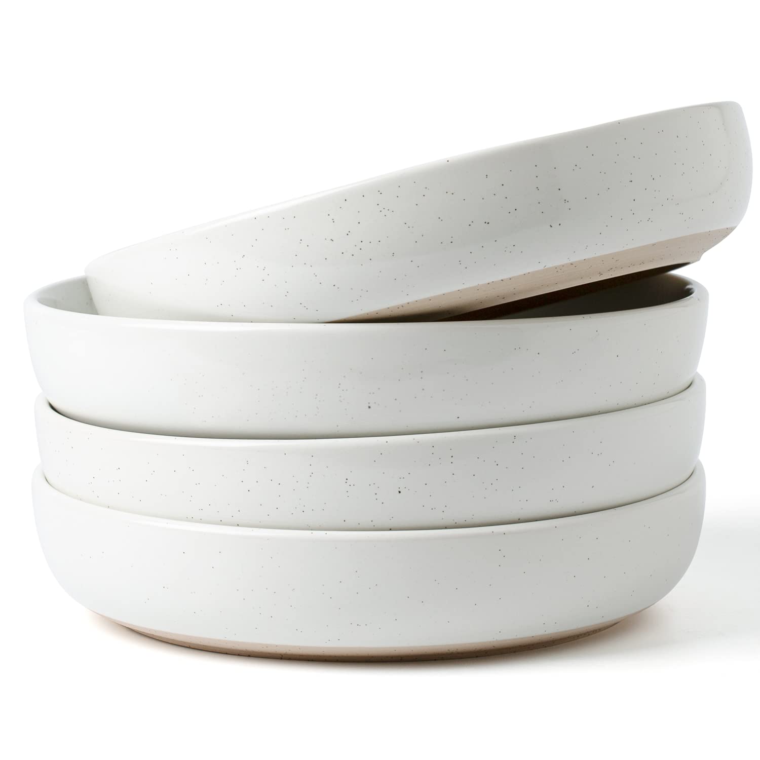 Famiware Milkyway main image: white speckled bowls for pasta servings