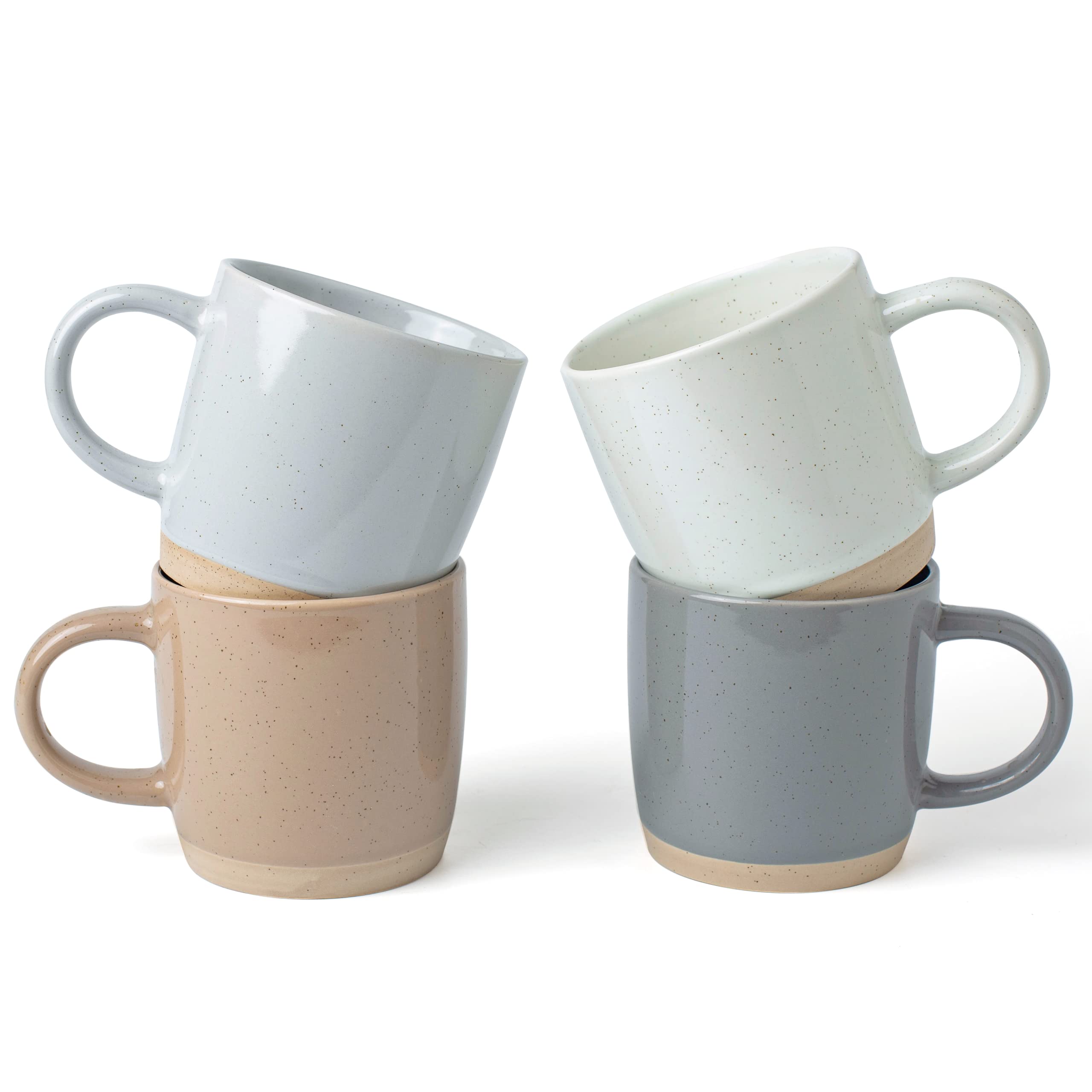 Famiware Milkyway four-mug set on table, ideal for daily coffee.
