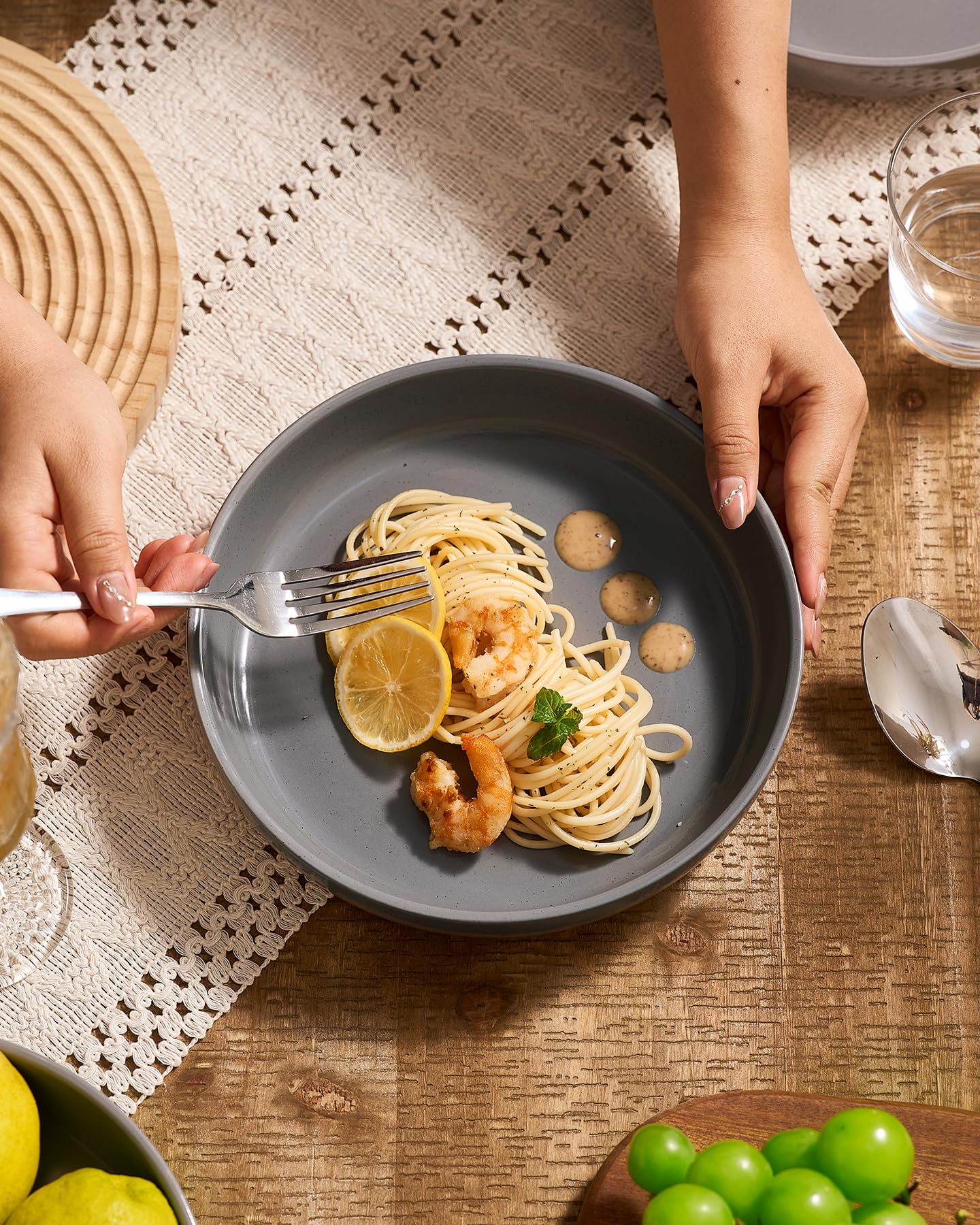Famiware Milkyway organic clay-fired bowls offer durable, long-lasting dinnerware.