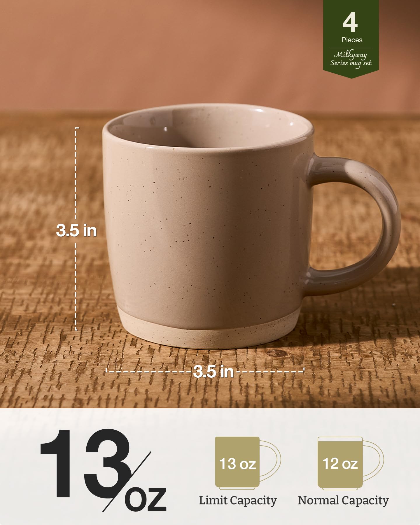 Organic clay texture on Famiware Milkyway stoneware mug collection.