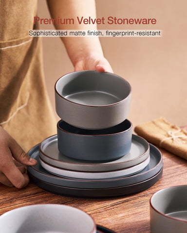 Stackable Famiware Nebula Ridge dishware saving cupboard space