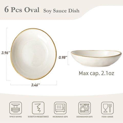 Famiware Ocean ceramic dish set showing dishwasher and microwave safety